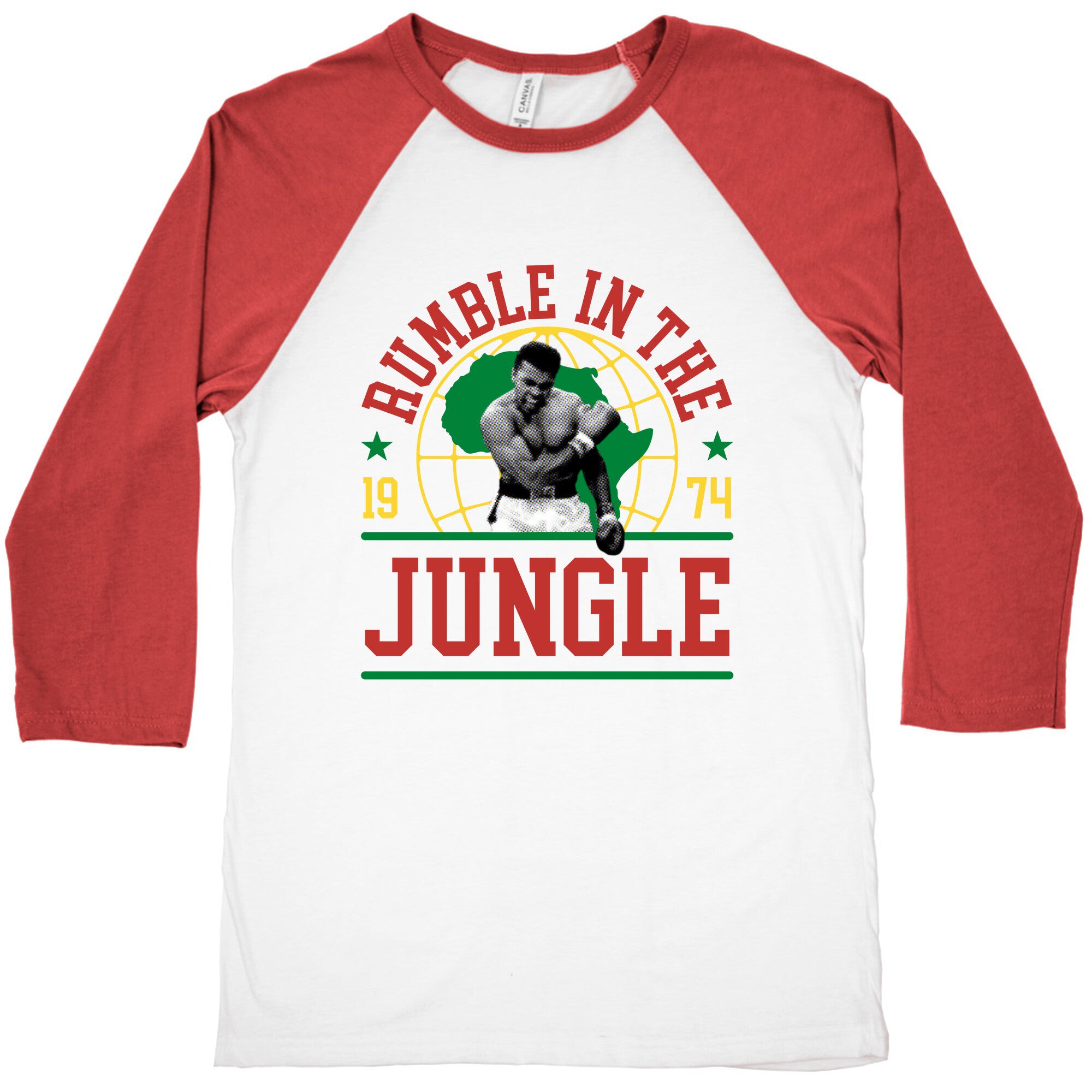 Rumble in the Jungle Baseball Tee